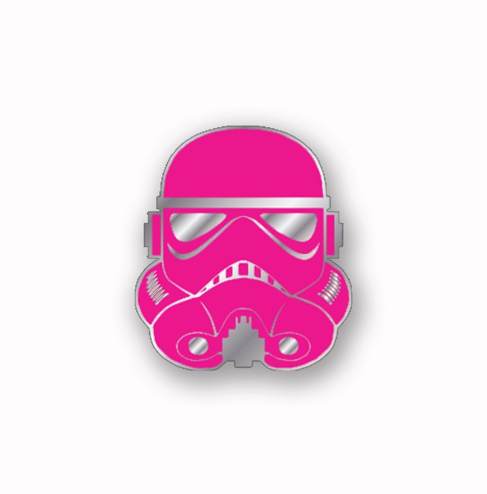 Force for cure pins pink stormtrooper
