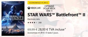 Promotion février 2018 SW Battlefront II Xbox