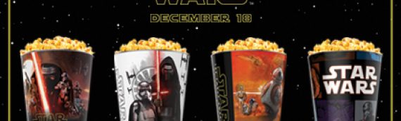 Star Wars The Force Awakens : Seaux à popcorns et toppers !