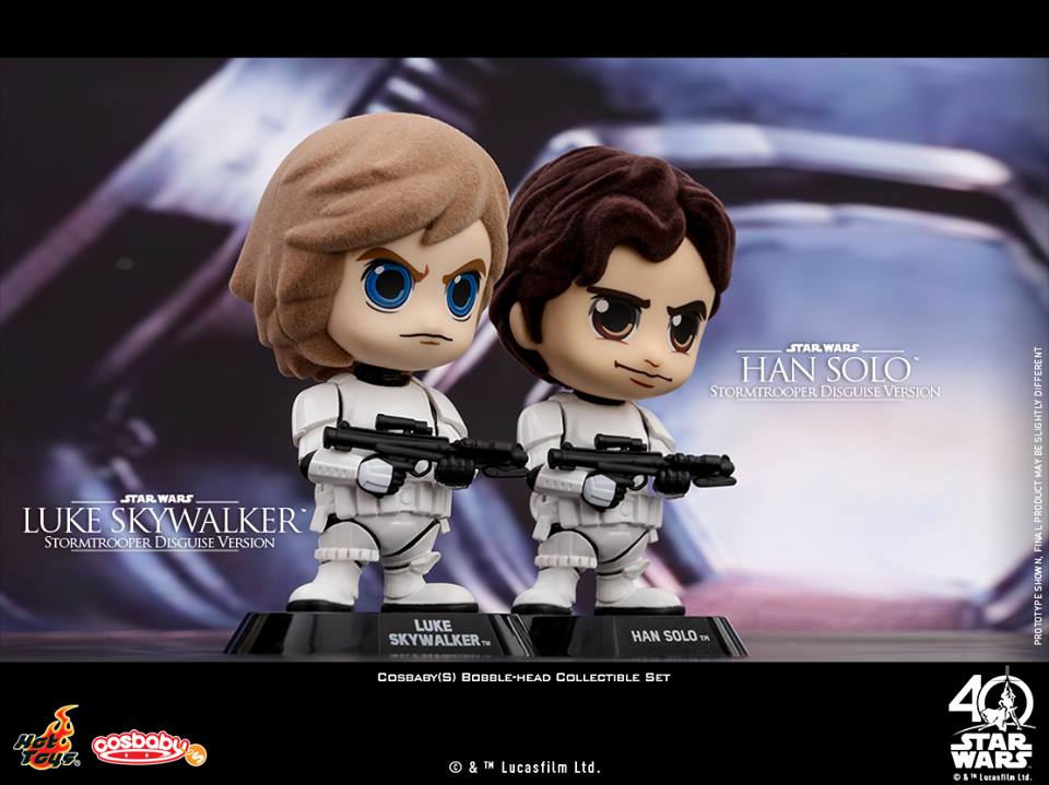 Hot Toys Cosbaby Han Solo et Luke Skywalker
