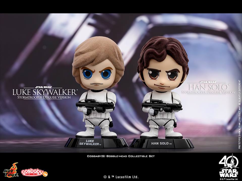 Hot Toys Cosbaby Han Solo et Luke Skywalker