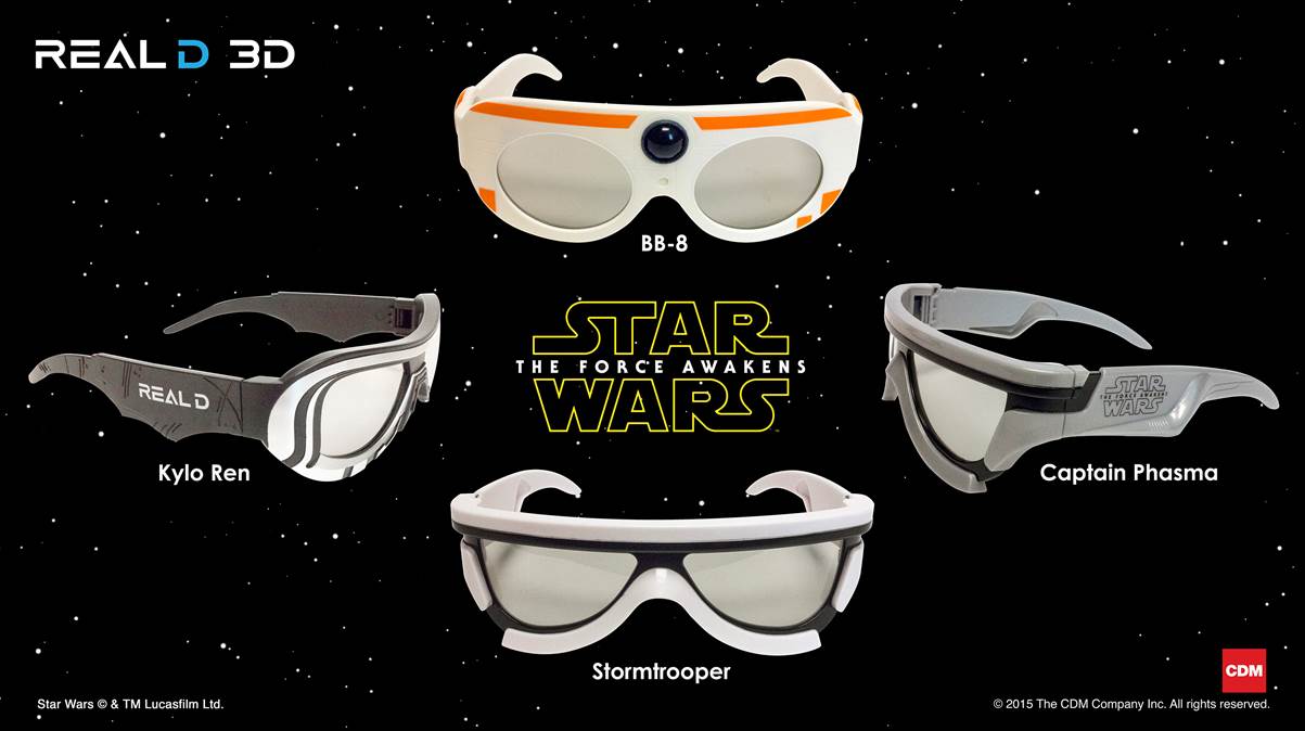 Real D : Lunettes 3D Star Wars The Force Awakens