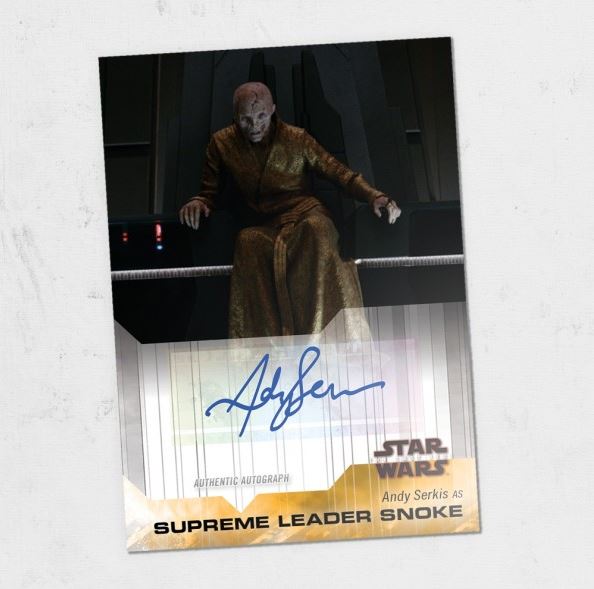 topps the last jedi authographed
