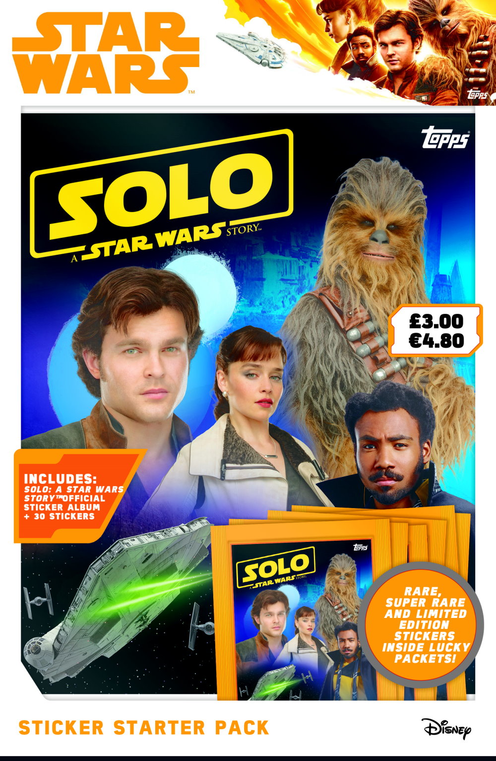 solo star wars story topps album stickers