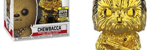 Funko Pop! Star Wars: Chewbacca Gold Chrome Galactic Convention