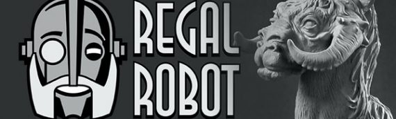 Regal Robot et sa réplique de la sculpture originale du Tauntaun en 250ex