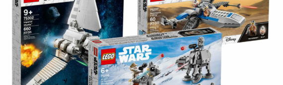 LEGO Star Wars – Le Shuttle Tydirum, le X-wing de Poe Dameron et l’AT-AT VS Tauntaun est disponible