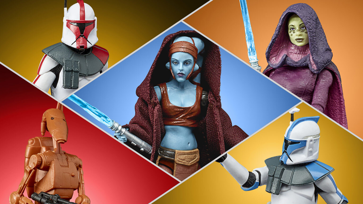 Hasbro: Plusieurs figurines TVC et Black series « The Clone wars 2D »