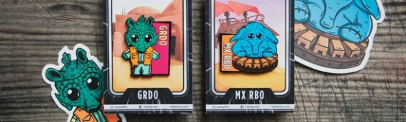 Chez Fab’ – Graphisme et Pop Culture : Les Pins de Greedo et Max Rebo sont disponibles