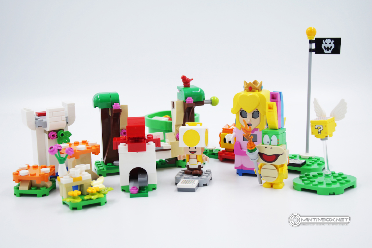 LEGO Super Mario 71407 Ensemble d’Extension La Tour Gelée et le  Costume de Peach Chat, Jouet pas cher 
