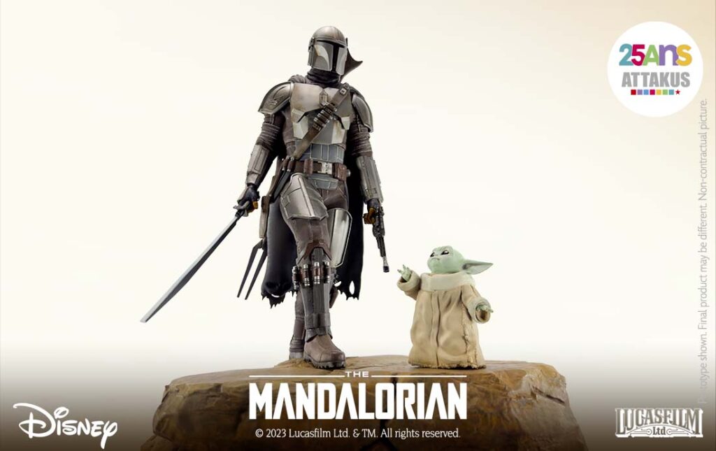 Attakus The Mandalorian et the child Statue 