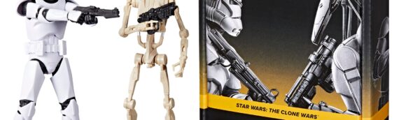 Hasbro Star Wars Black Series Phase II Clone Trooper & Battle Droid.