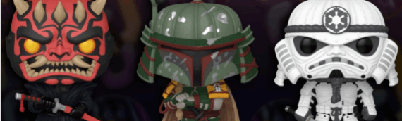 Aperçu FUNKO POP! Star Wars Impressions version Samouraï : Darth Maul, Boba Fett et Stormtrooper