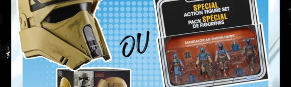 CONCOURS – Calendrier de l’avent : Jour 12 : Un casque Hasbro du Shoretrooper et un pack de 4 figurines de mandalorien offerts par Mania Toys