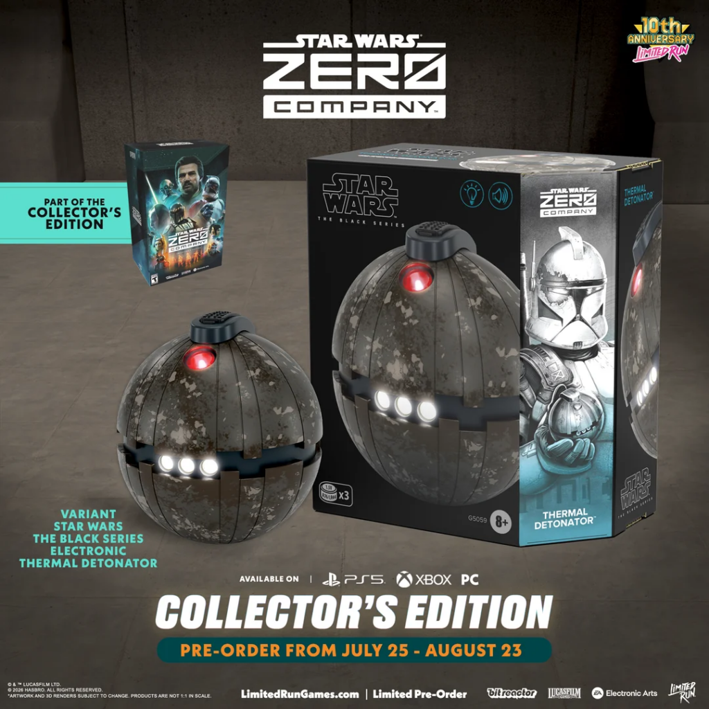 Gros plan sur le détonateur thermal livré avec la version collector du jeu Zero Company.