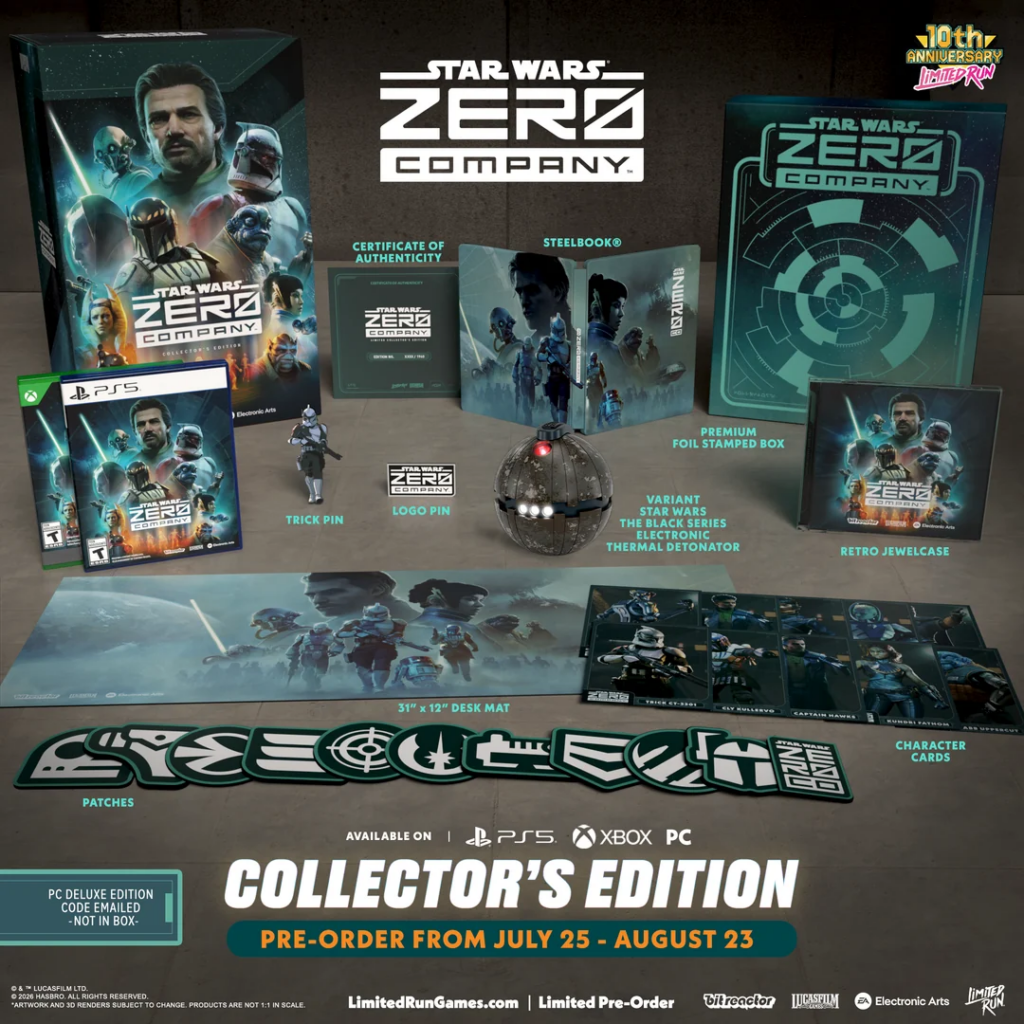 Contenu de l'édition collector du jeu Zero Company par Limited Run